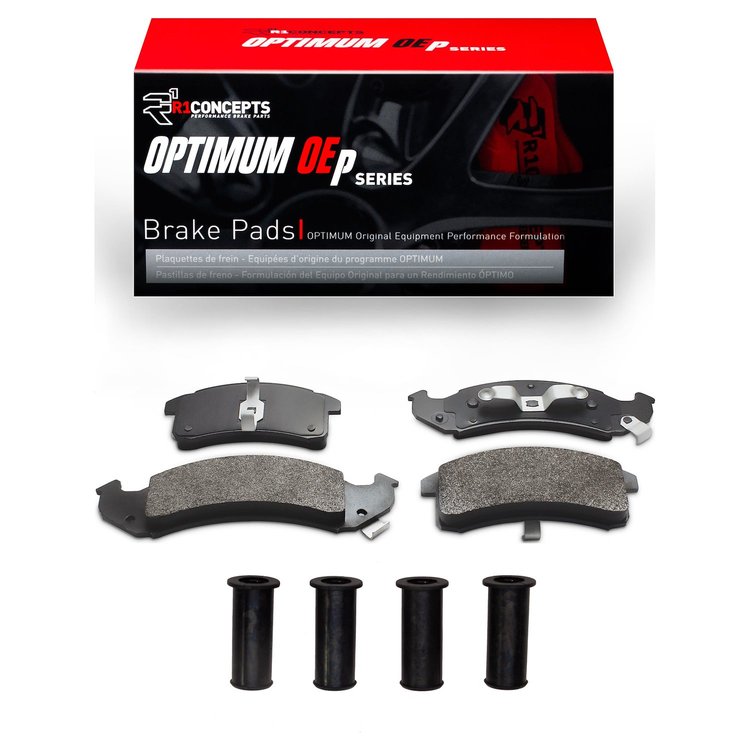 Optimum OE Brake Pads & Hardware Kit, 1994-1999 GM, Position: Front