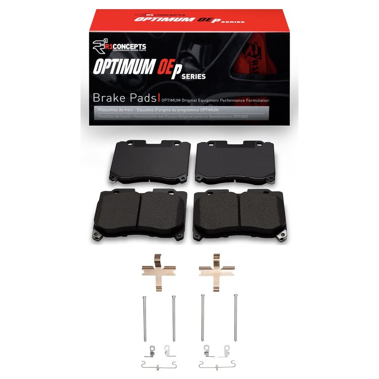 Optimum OE Brake Pads & Hardware Kit, 1993-1998 Lexus/Toyota/Scion, Position: Front
