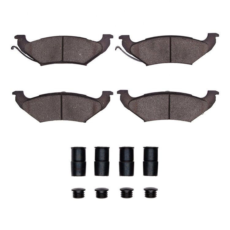 Optimum OE Brake Pads & Hardware Kit, 1991-1995 Ford/Lincoln/Mercury/Mazda, Position: Rear
