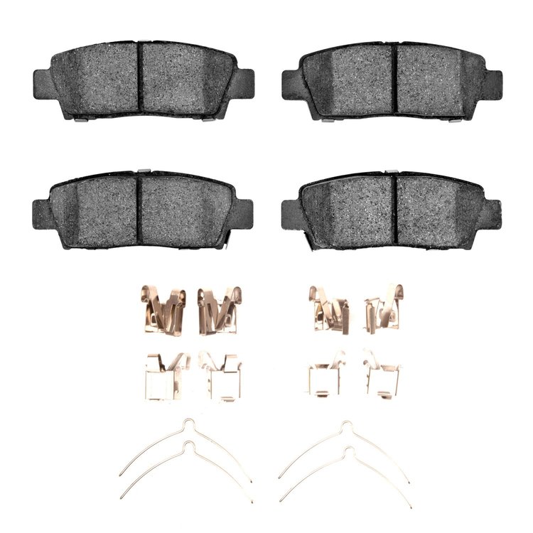 Optimum OE Brake Pads & Hardware Kit, 1995-1999 Lexus/Toyota/Scion, Position: Rear