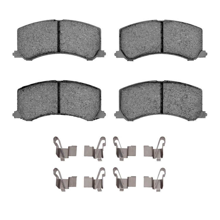 Optimum OE Brake Pads & Hardware Kit, 1995-2002 Suzuki, Position: Front