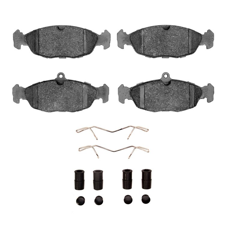 Optimum OE Brake Pads & Hardware Kit, 1995-1999 Fits Multiple Makes/Models, Position: Front & Rear