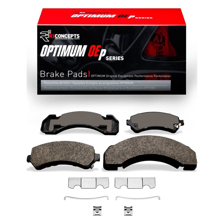 Optimum OE Brake Pads & Hardware Kit, 1973-2012 Fits Multiple Makes/Models, Position: Front & Rear
