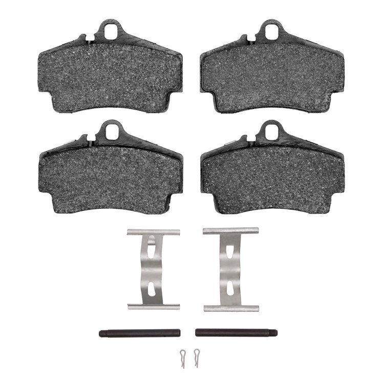 Optimum OE Brake Pads & Hardware Kit, 1997-2012 Audi/Porsche/Volkswagen, Position: Rear