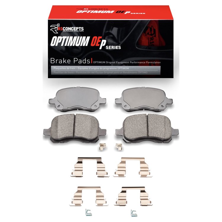 Optimum OE Brake Pads & Hardware Kit, 1998-2002 Fits Multiple Makes/Models, Position: Front