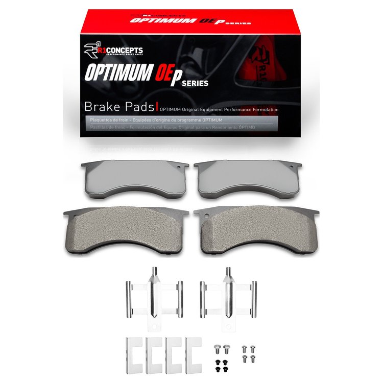 Optimum OE Brake Pads & Hardware Kit, Fits Select Fits Multiple Makes/Models, Position: Front & Rear