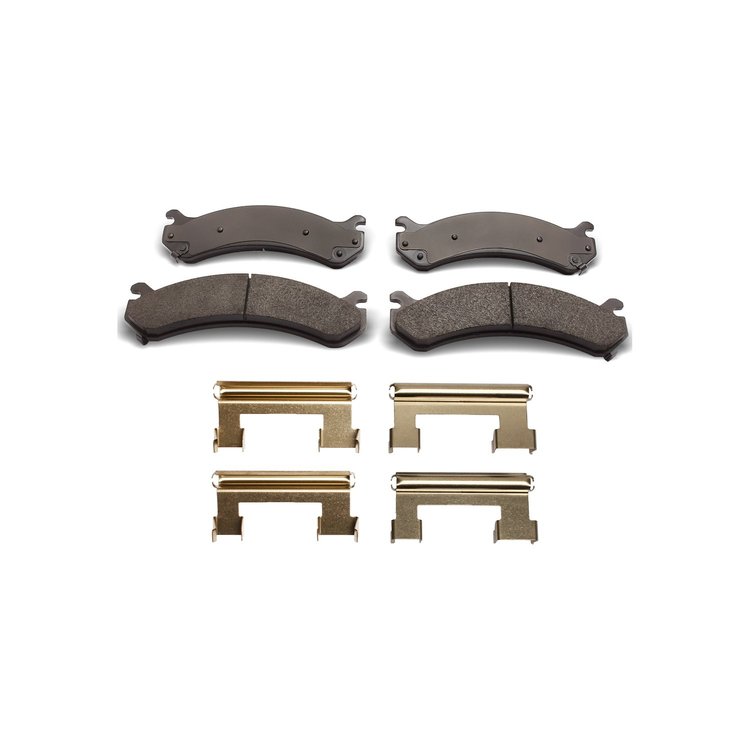 Optimum OE Brake Pads & Hardware Kit, 1999-2018 GM, Position: Front
