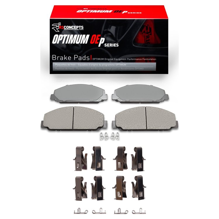 Optimum OE Brake Pads & Hardware Kit, Fits Select GM, Position: Front & Rear