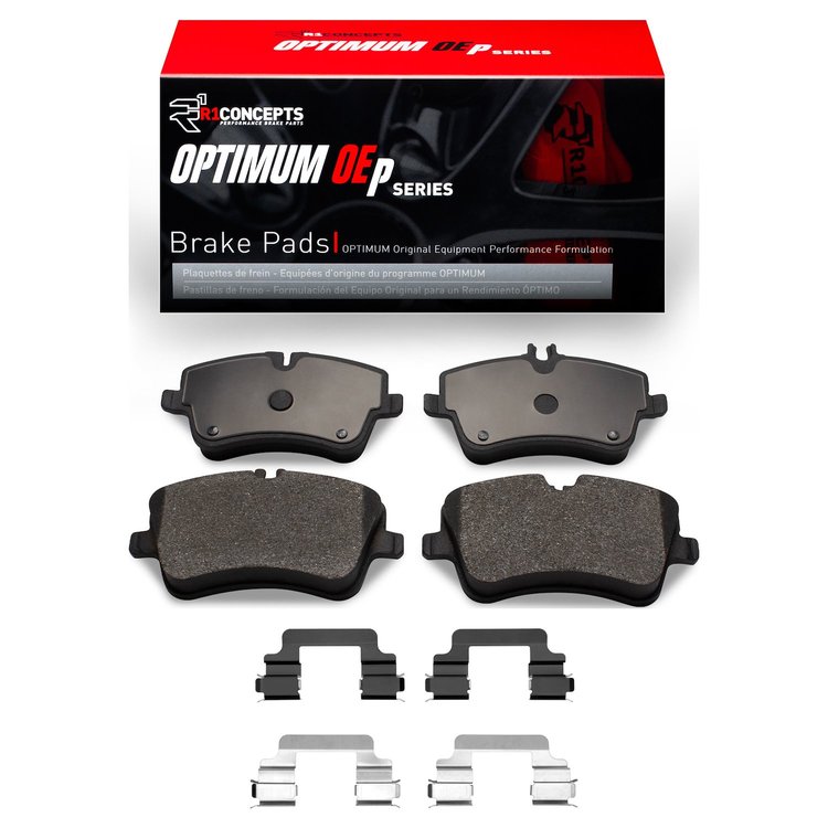 Optimum OE Brake Pads & Hardware Kit, 2001-2015 Mercedes-Benz, Position: Front
