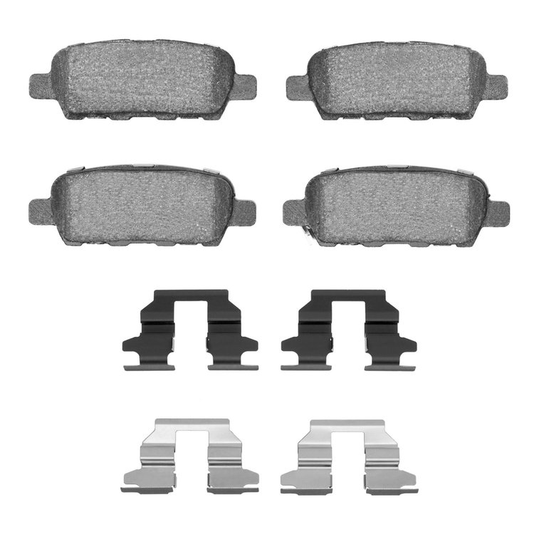 Optimum OE Brake Pads & Hardware Kit, Fits Select Fits Multiple Makes/Models, Position: Rear