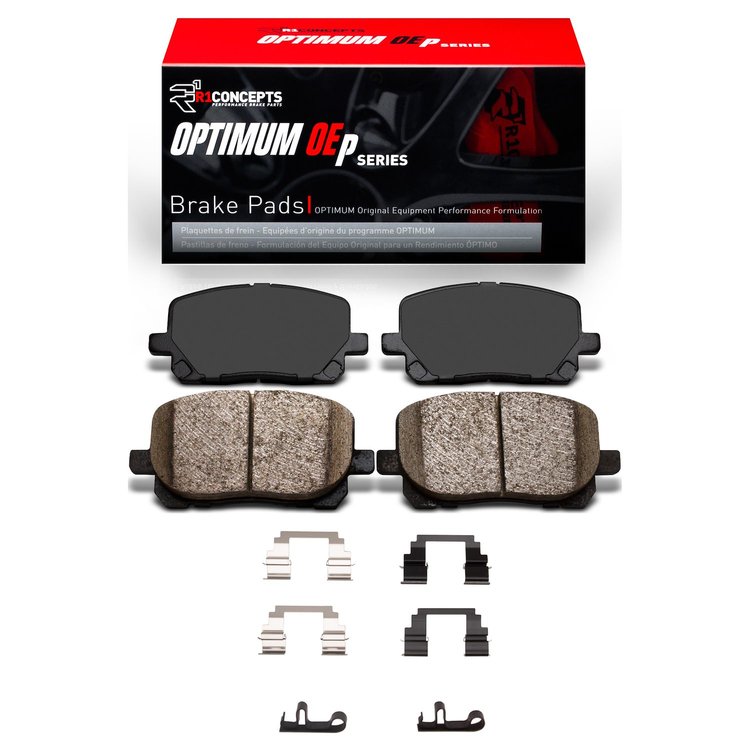 Optimum OE Brake Pads & Hardware Kit, 2003-2008 Fits Multiple Makes/Models, Position: Front