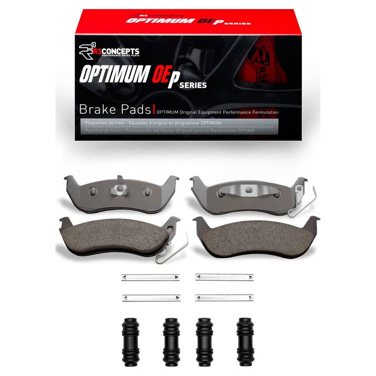 Optimum OE Brake Pads & Hardware Kit, 2003-2011 Ford/Lincoln/Mercury/Mazda, Position: Rear