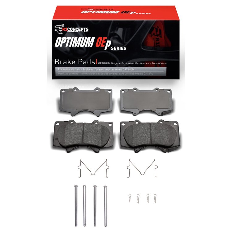 Optimum OE Brake Pads & Hardware Kit, Fits Select Fits Multiple Makes/Models, Position: Front