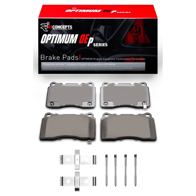 Optimum OE Brake Pads & Hardware Kit, 2005-2006 Ford/Lincoln/Mercury/Mazda, Position: Front