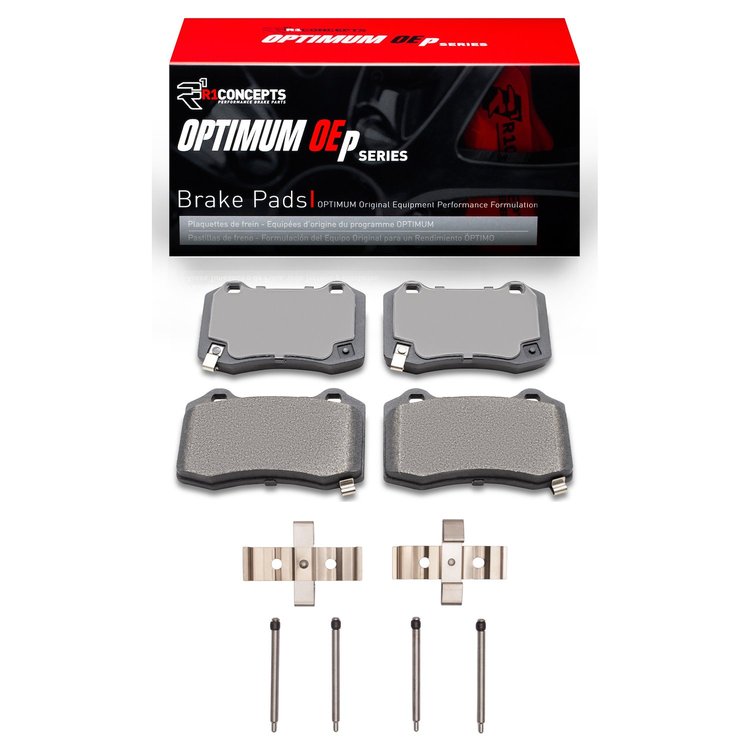 Optimum OE Brake Pads & Hardware Kit, Fits Select Fits Multiple Makes/Models, Position: Rear