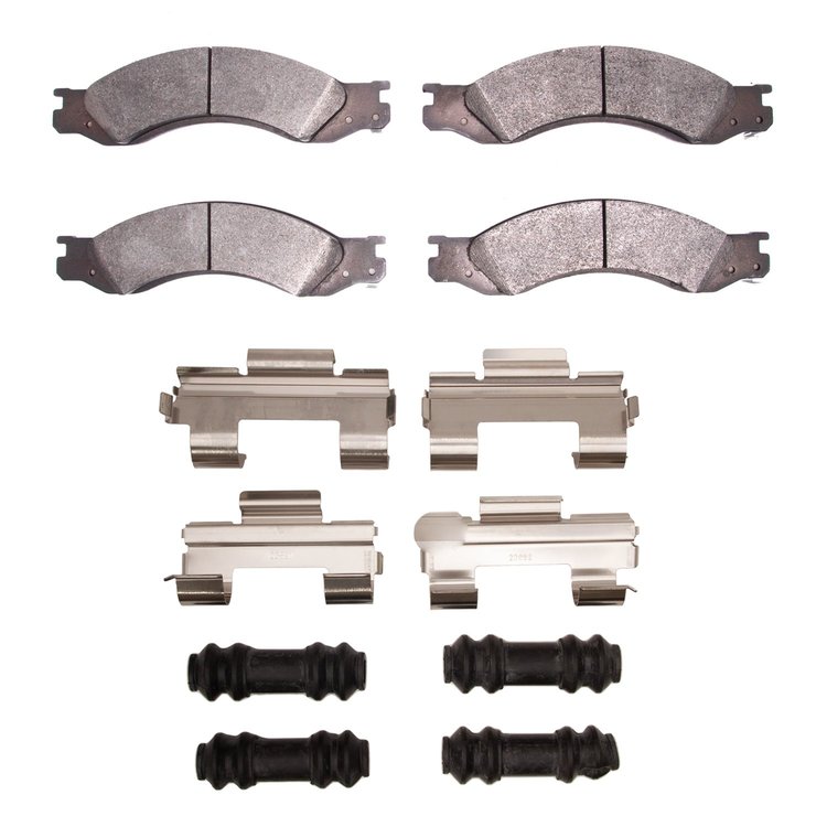 Optimum OE Brake Pads & Hardware Kit, 2004-2010 GM, Position: Rear