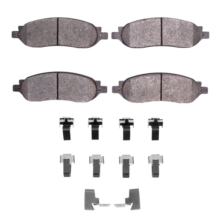 Optimum OE Brake Pads & Hardware Kit, 2005-2007 Ford/Lincoln/Mercury/Mazda, Position: Rear