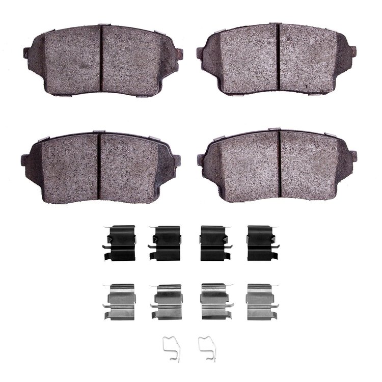 Optimum OE Brake Pads & Hardware Kit, 2004-2006 Suzuki, Position: Front