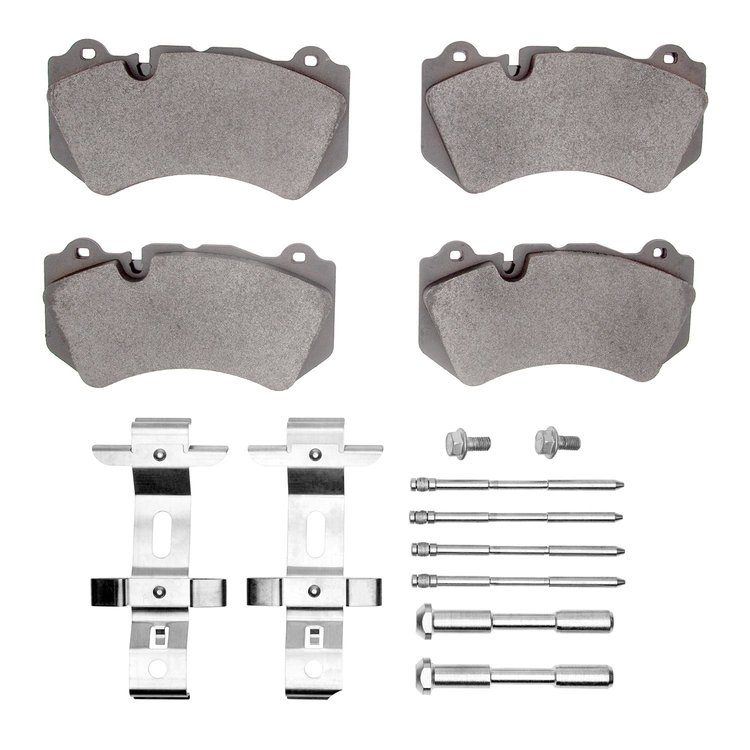 Optimum OE Brake Pads & Hardware Kit, 2004-2005 Ferrari, Position: Front
