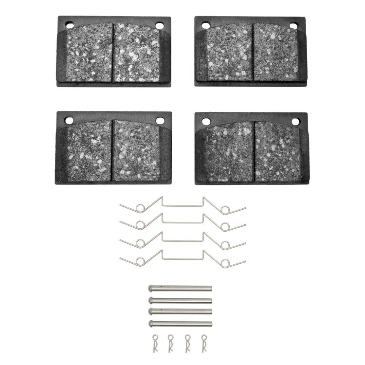 Optimum OE Brake Pads & Hardware Kit, 1989-2003 Fits Multiple Makes/Models, Position: Rear