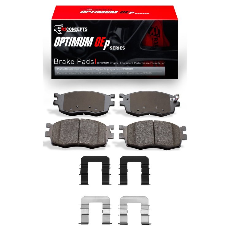 Optimum OE Brake Pads & Hardware Kit, 2006-2012 Fits Multiple Makes/Models, Position: Front