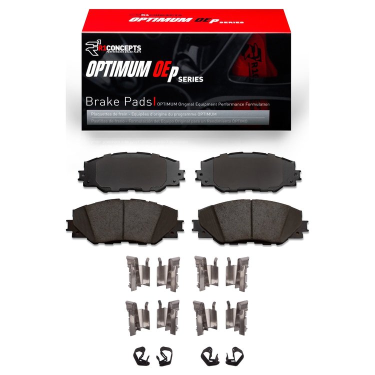 Optimum OE Brake Pads & Hardware Kit, 2006-2020 Fits Multiple Makes/Models, Position: Front