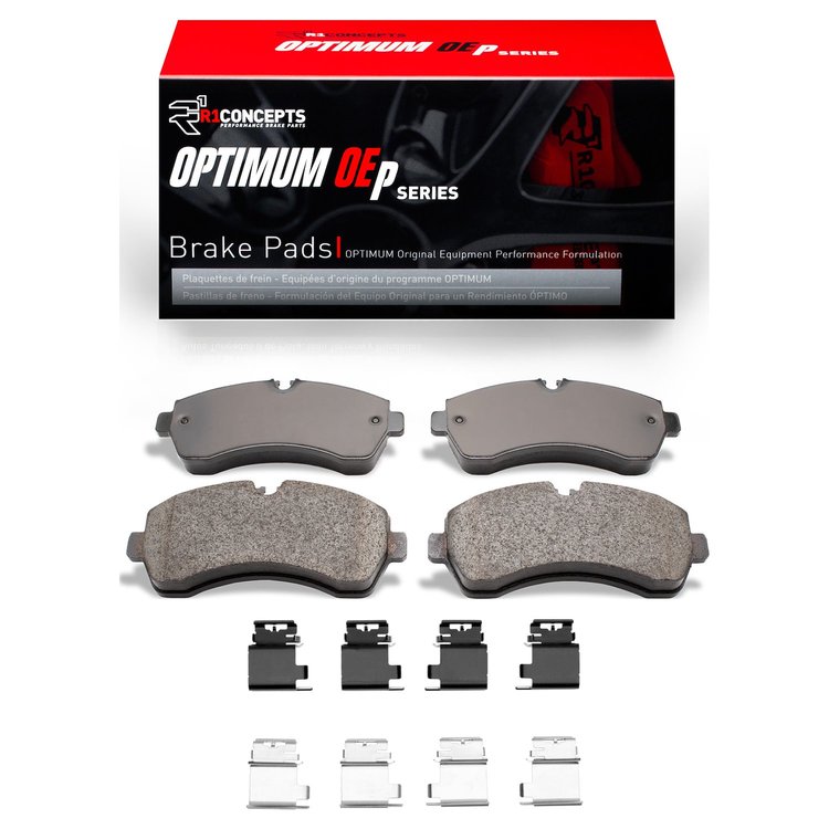 Optimum OE Brake Pads & Hardware Kit, Fits Select Fits Multiple Makes/Models, Position: Front