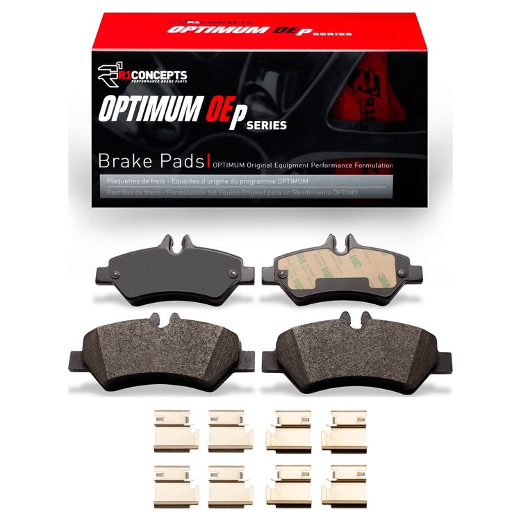 Optimum OE Brake Pads & Hardware Kit, 2006-2018 Fits Multiple Makes/Models, Position: Rear Right