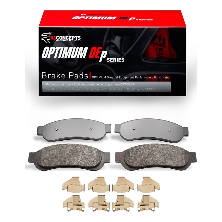 Optimum OE Brake Pads & Hardware Kit, 2010-2012 Ford/Lincoln/Mercury/Mazda, Position: Rear