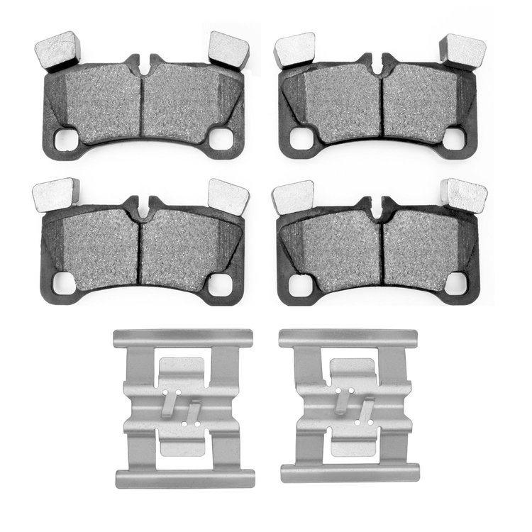 Optimum OE Brake Pads & Hardware Kit, 2008-2010 Audi/Porsche/Volkswagen, Position: Rear