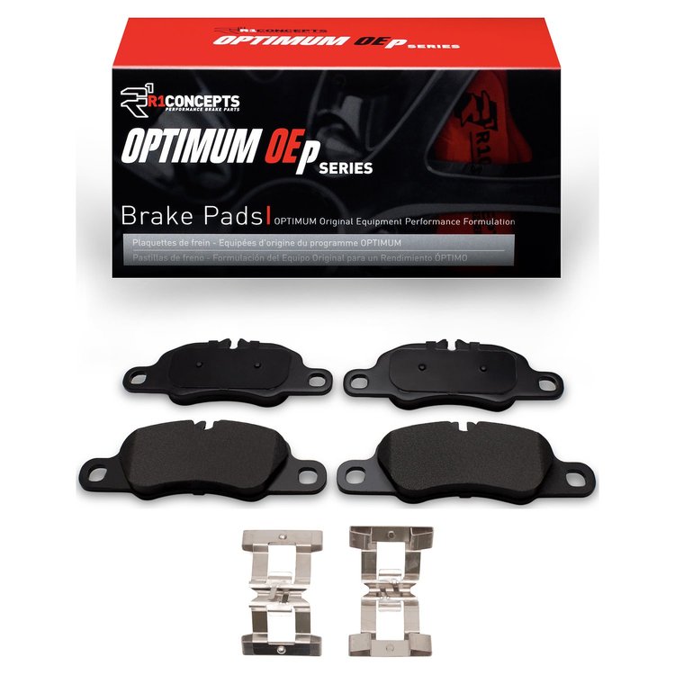 Optimum OE Brake Pads & Hardware Kit, 2009-2021 Audi/Porsche/Volkswagen, Position: Front