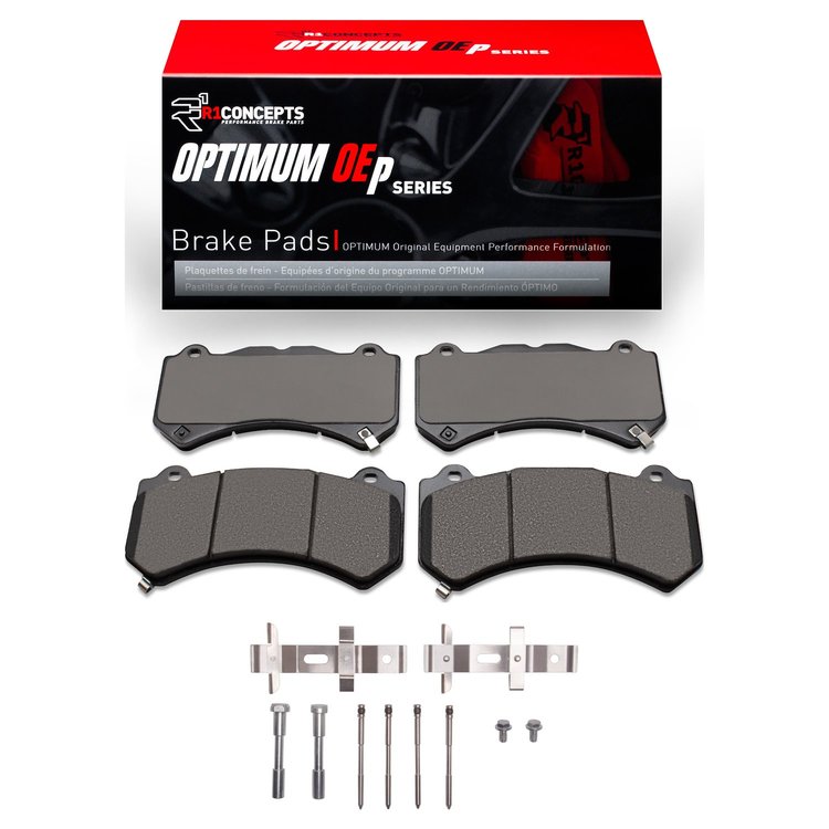 Optimum OE Brake Pads & Hardware Kit, Fits Select Fits Multiple Makes/Models, Position: Front