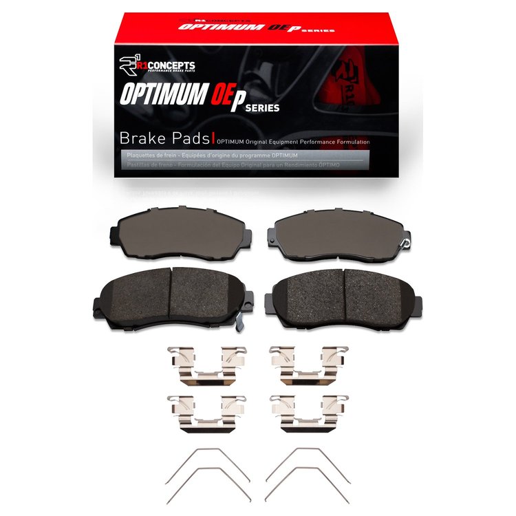 Optimum OE Brake Pads & Hardware Kit, Fits Select Fits Multiple Makes/Models, Position: Front
