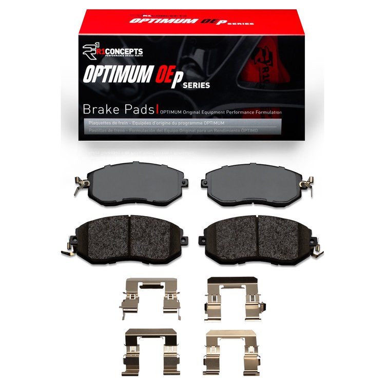 Optimum OE Brake Pads & Hardware Kit, 2010-2020 Fits Multiple Makes/Models, Position: Front