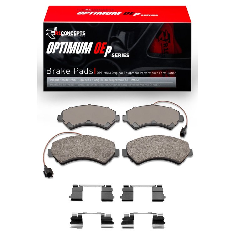 Optimum OE Brake Pads & Hardware Kit, Fits Select Mopar, Position: Front
