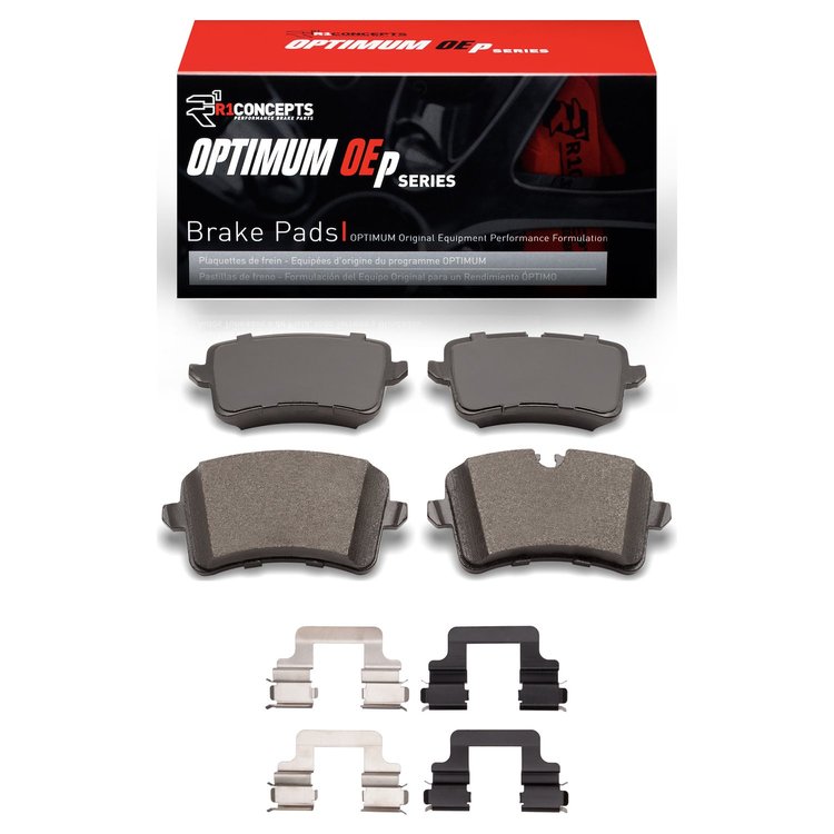 Optimum OE Brake Pads & Hardware Kit, 2011-2021 Audi/Porsche/Volkswagen, Position: Rear