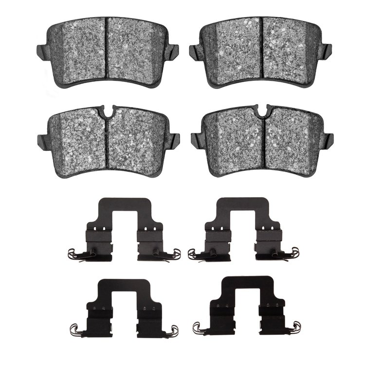 Optimum OE Brake Pads & Hardware Kit, 2012-2013 Audi/Porsche/Volkswagen, Position: Rear