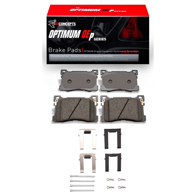 Optimum OE Brake Pads & Hardware Kit, 2012-2017 Kia/Hyundai/Genesis, Position: Front
