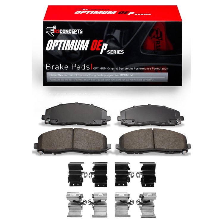Optimum OE Brake Pads & Hardware Kit, Fits Select Fits Multiple Makes/Models, Position: Front