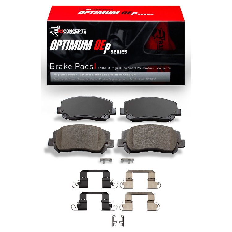 Optimum OE Brake Pads & Hardware Kit, Fits Select Mopar, Position: Front