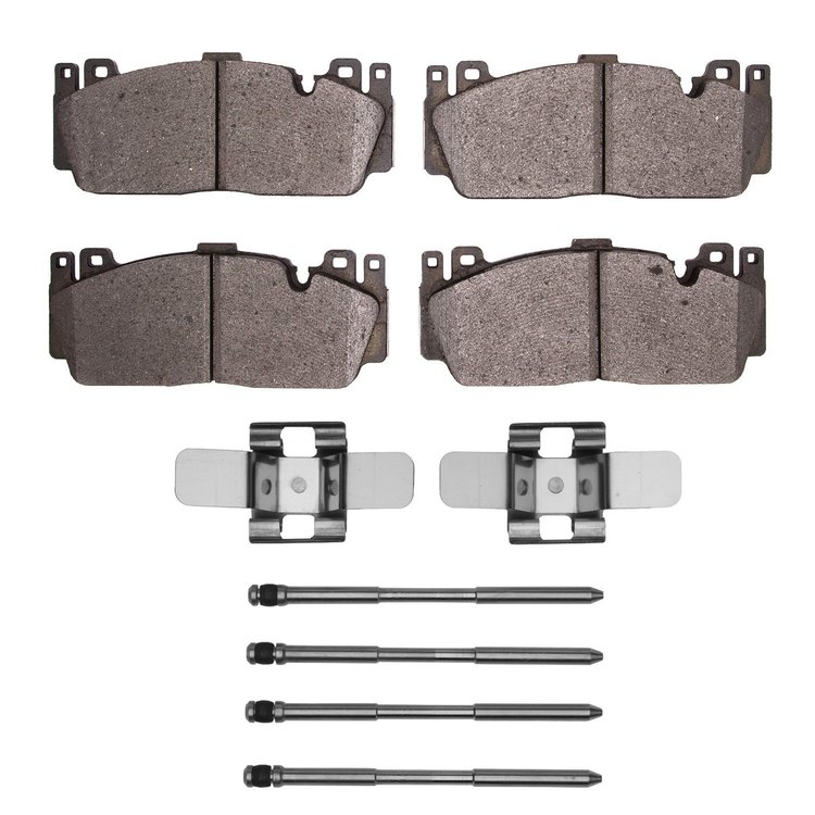 Optimum OE Brake Pads & Hardware Kit, 2015-2021 BMW, Position: Front