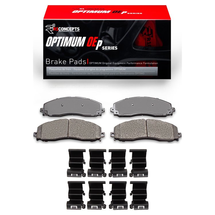 Optimum OE Brake Pads & Hardware Kit, Fits Select Ford/Lincoln/Mercury/Mazda, Position: Rear Right