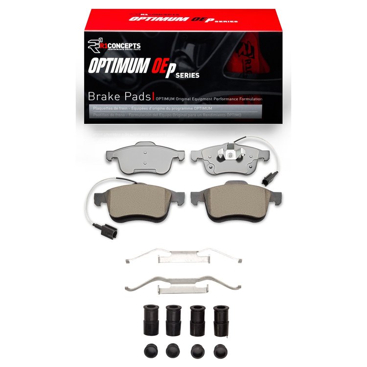 Optimum OE Brake Pads & Hardware Kit, 2015-2021 Mopar, Position: Front