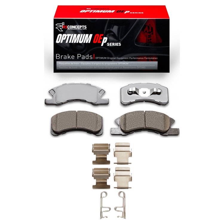 Optimum OE Brake Pads & Hardware Kit, Fits Select Fits Multiple Makes/Models, Position: Front