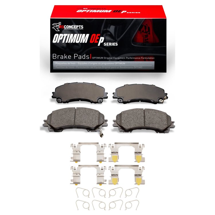 Optimum OE Brake Pads & Hardware Kit, Fits Select Infiniti/Nissan, Position: Front