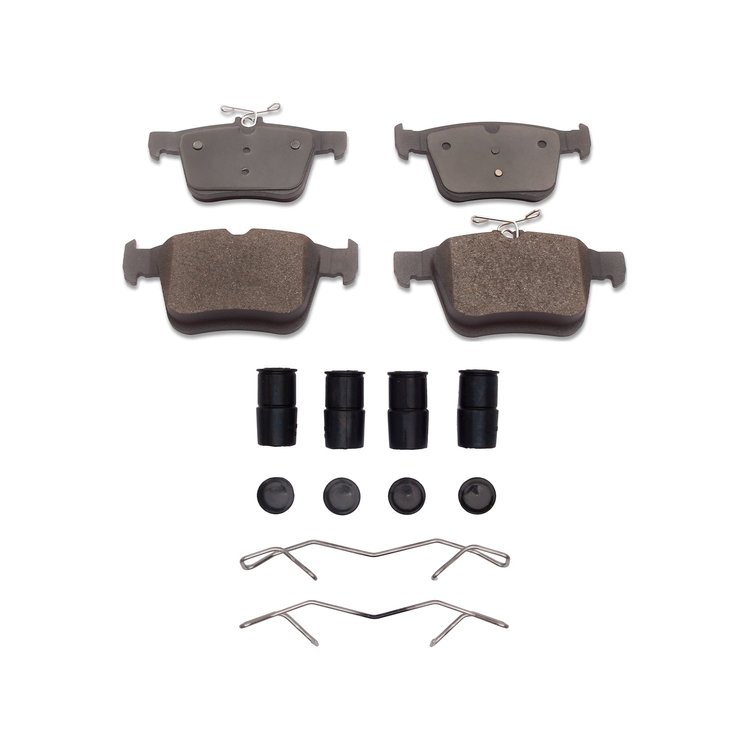 Optimum OE Brake Pads & Hardware Kit, Fits Select Audi/Porsche/Volkswagen, Position: Rear