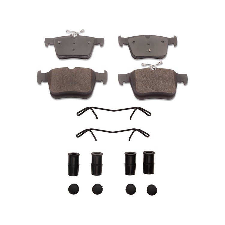 Optimum OE Brake Pads & Hardware Kit, Fits Select Audi/Porsche/Volkswagen, Position: Rear