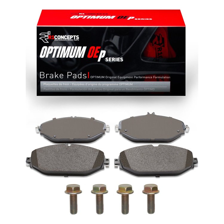 Optimum OE Brake Pads & Hardware Kit, Fits Select Mercedes-Benz, Position: Front