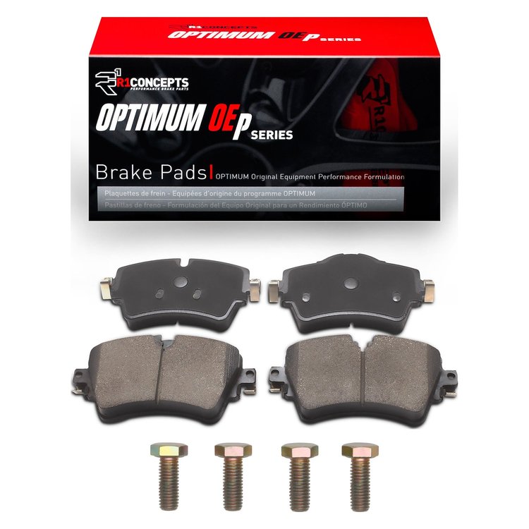 Optimum OE Brake Pads & Hardware Kit, 2014-2021 Mini, Position: Front