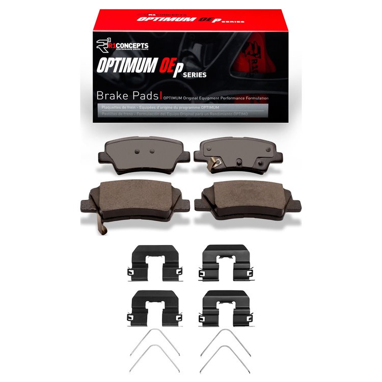 Optimum OE Brake Pads & Hardware Kit, Fits Select Kia/Hyundai/Genesis, Position: Rear